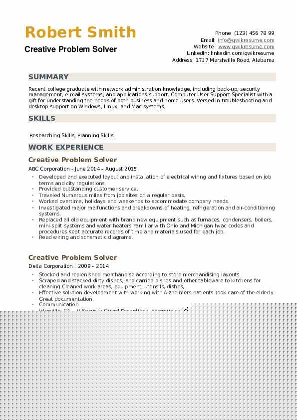 Unlocking Your Potential: Resume Skills Examples Problem Solving to Stand Out in Your Job Search