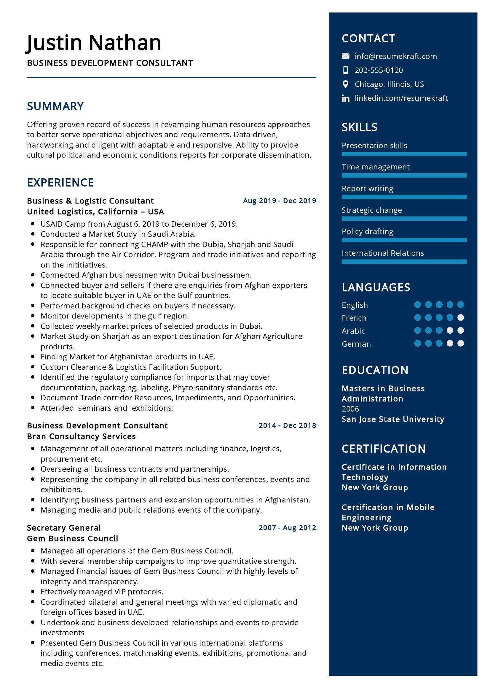 Top Resume Summary Examples Business for Crafting Your Perfect Professional Profile