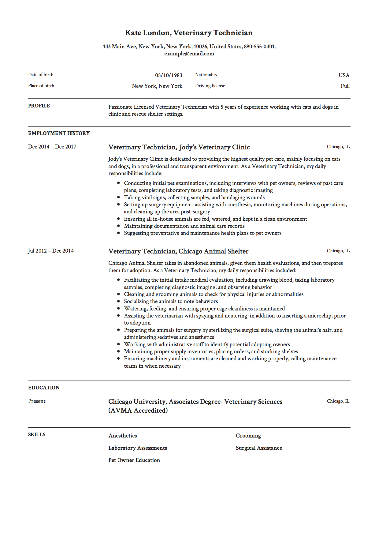 Crafting a Compelling Resume Summary For Vet Tech: Tips and Examples