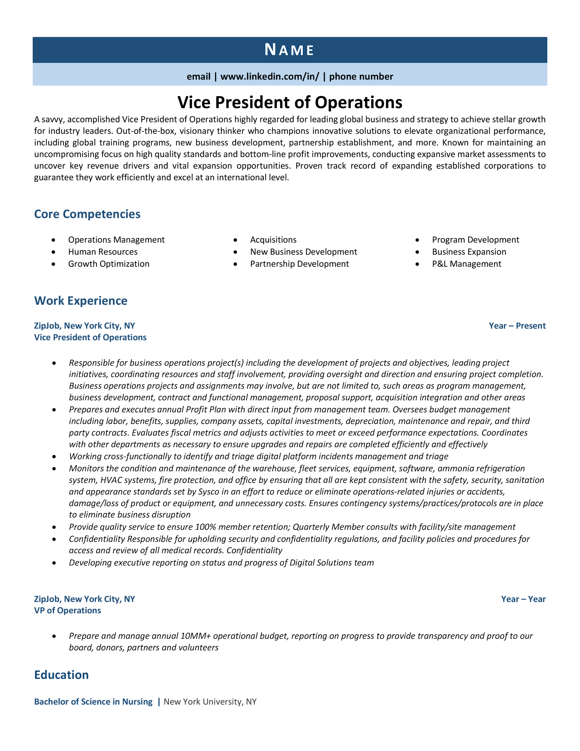 Crafting an Impactful Resume Summary for VP of Operations: Key Strategies and Tips