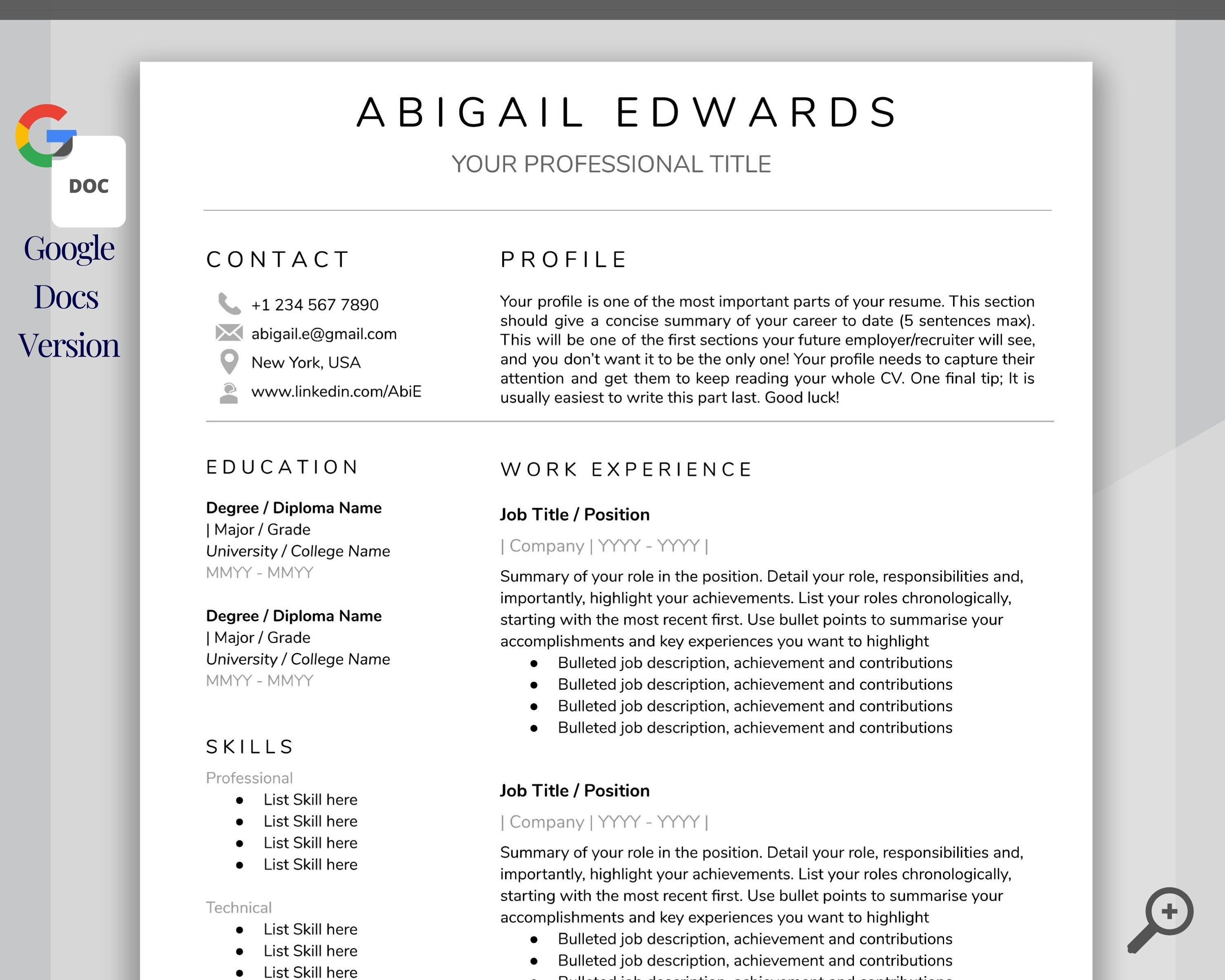 Crafting Your Career: The Ultimate Resume Template For Google Docs