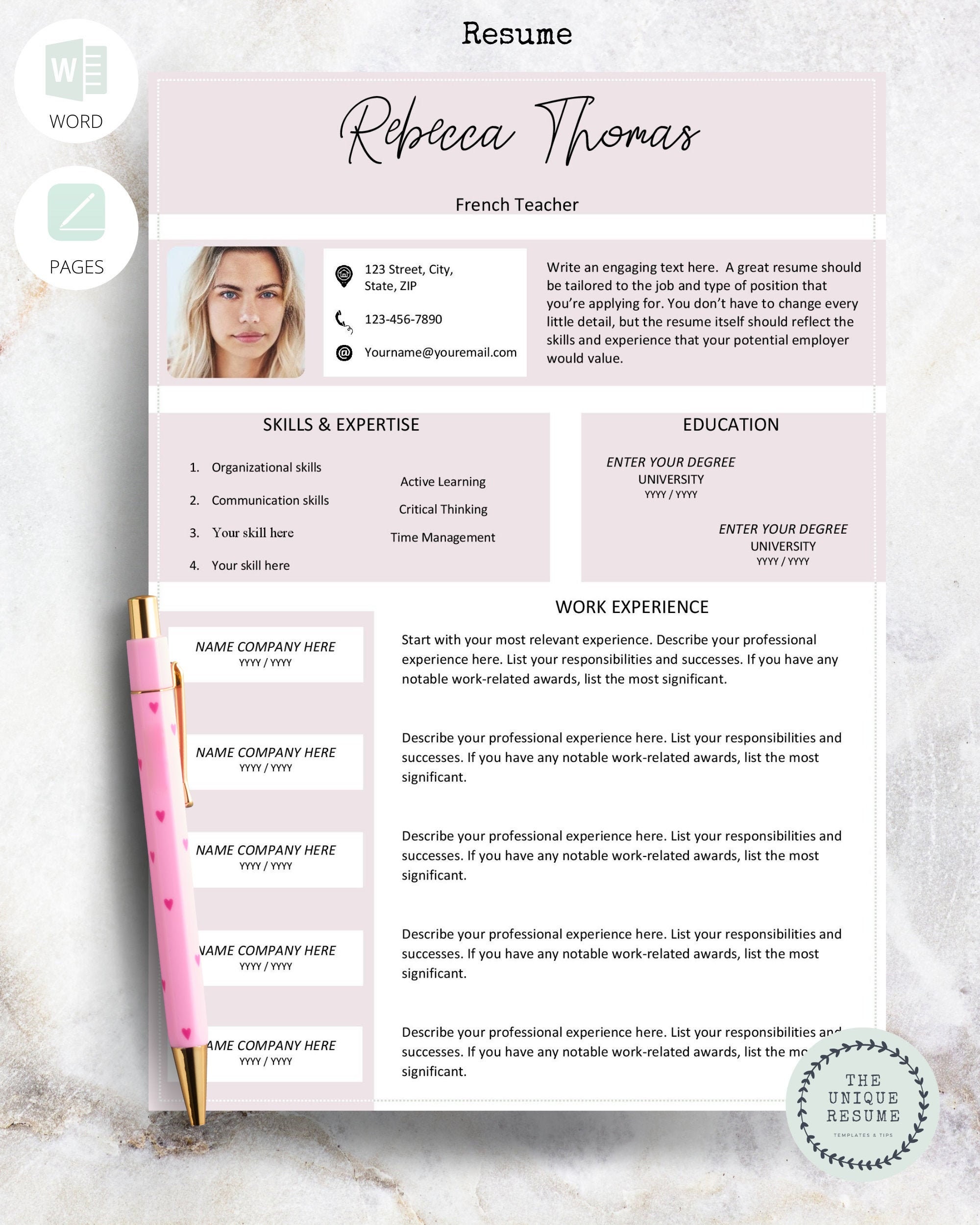 Boost Your Job Search: The Ultimate Guide to Resume Template Word Etsy