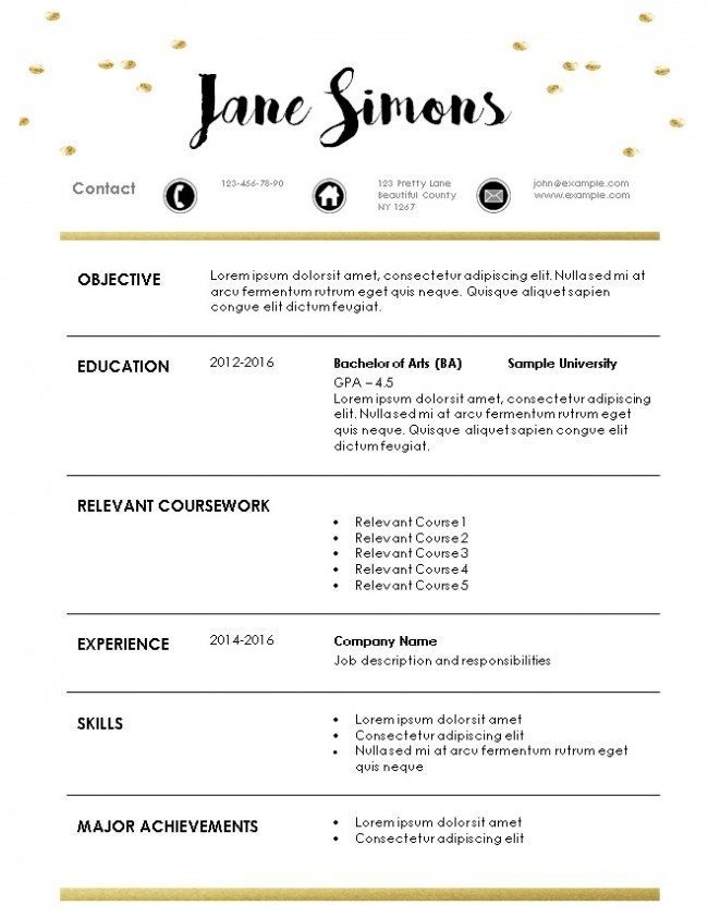 Essential Tips for Crafting Your Resume Template Word Internship