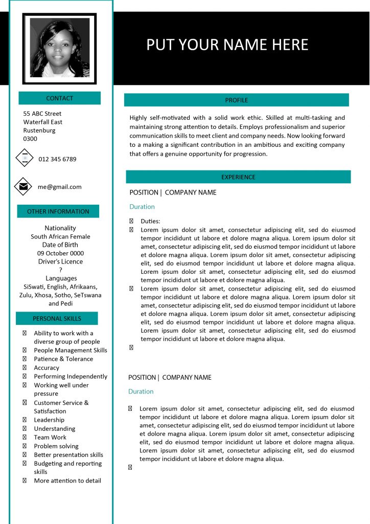 Essential Guide to Resume Template Word South Africa: Create a Compelling Job Application