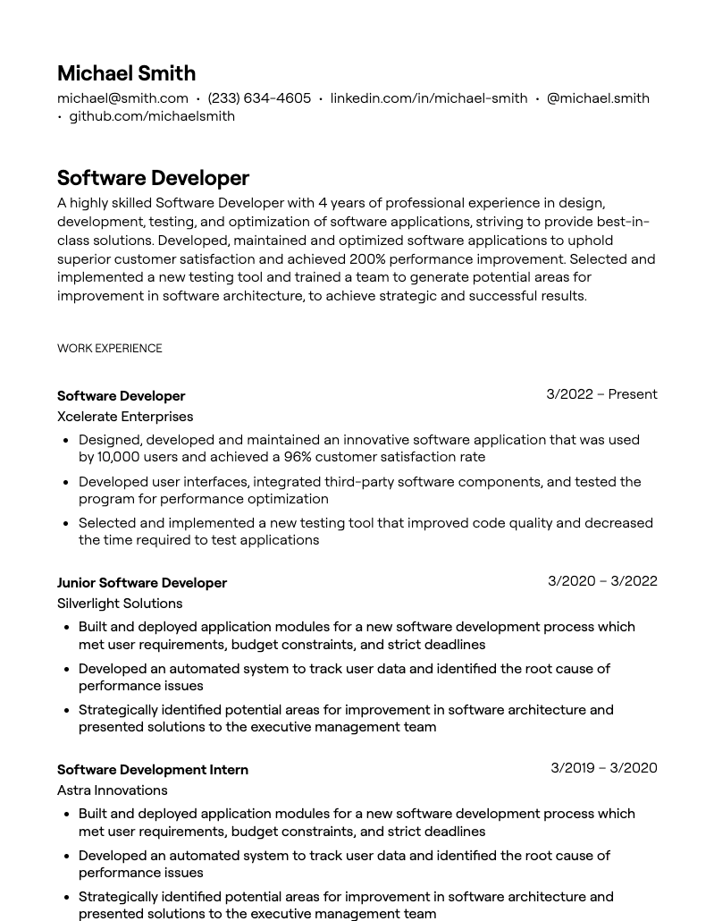 Crafting the Perfect Resume Title Software Developer: Tips and Examples
