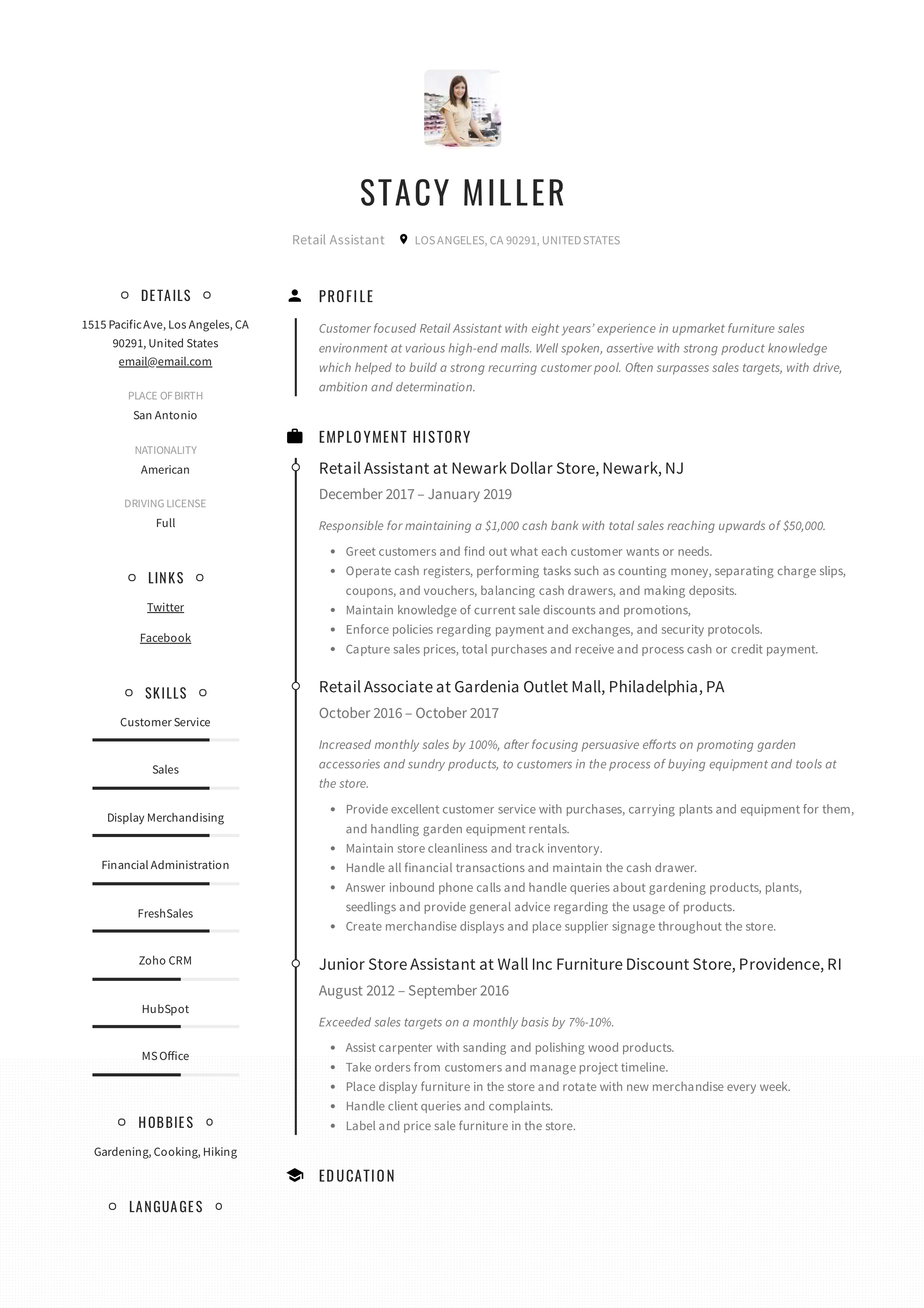 Essential Guide to Crafting a Stellar Retail Assistant Responsibilities Resume
