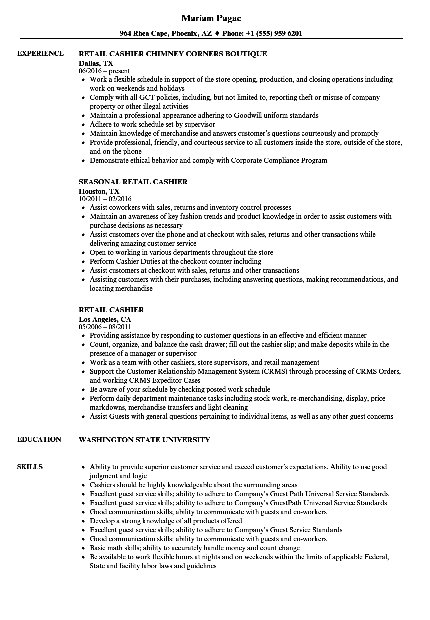 Essential Guide to Crafting a Winning Retail Cashier Responsibilities Resume