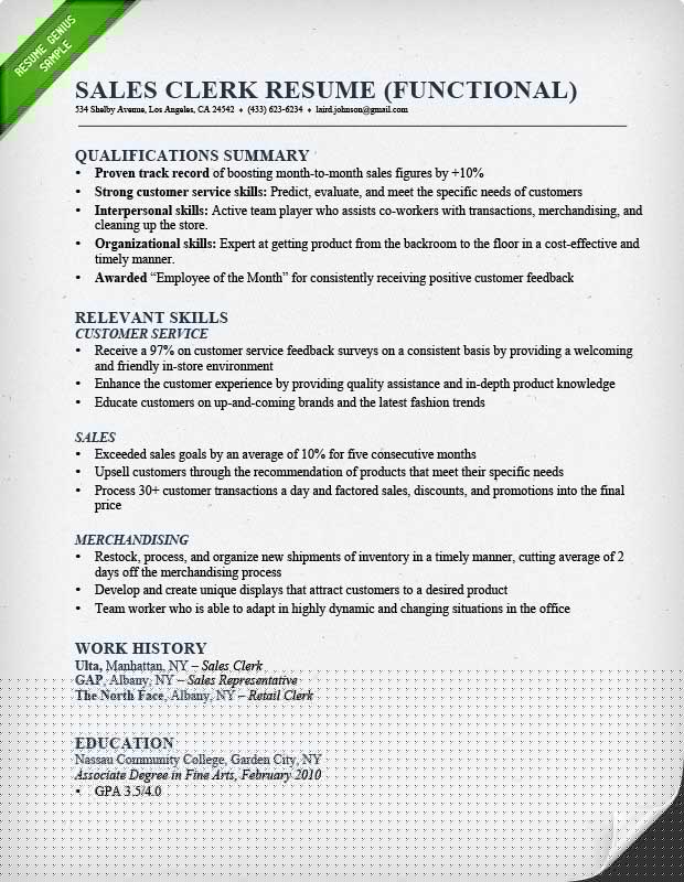 Maximize Your Job Search with a Retail Functional Resume Template
