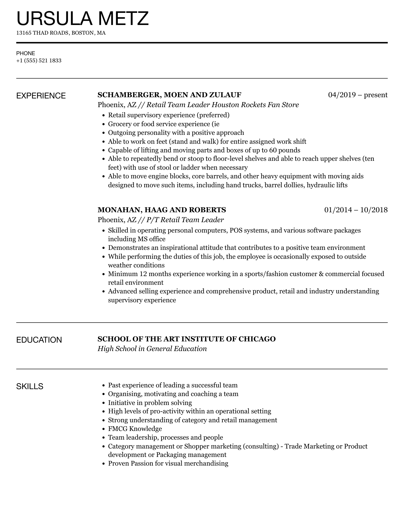 Crafting a Winning Retail Leader Resume: Tips and Best Practices