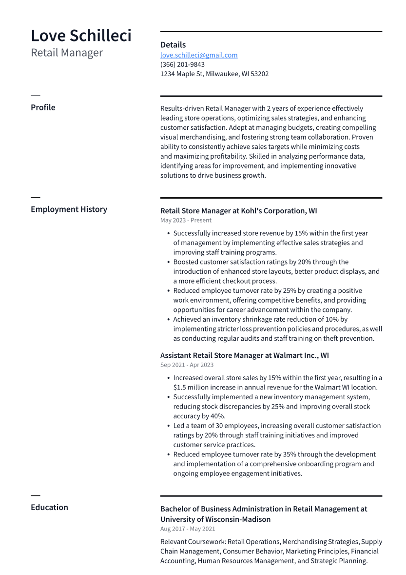 Crafting an Effective Retail Manager Resume Objective: Key Tips and Examples