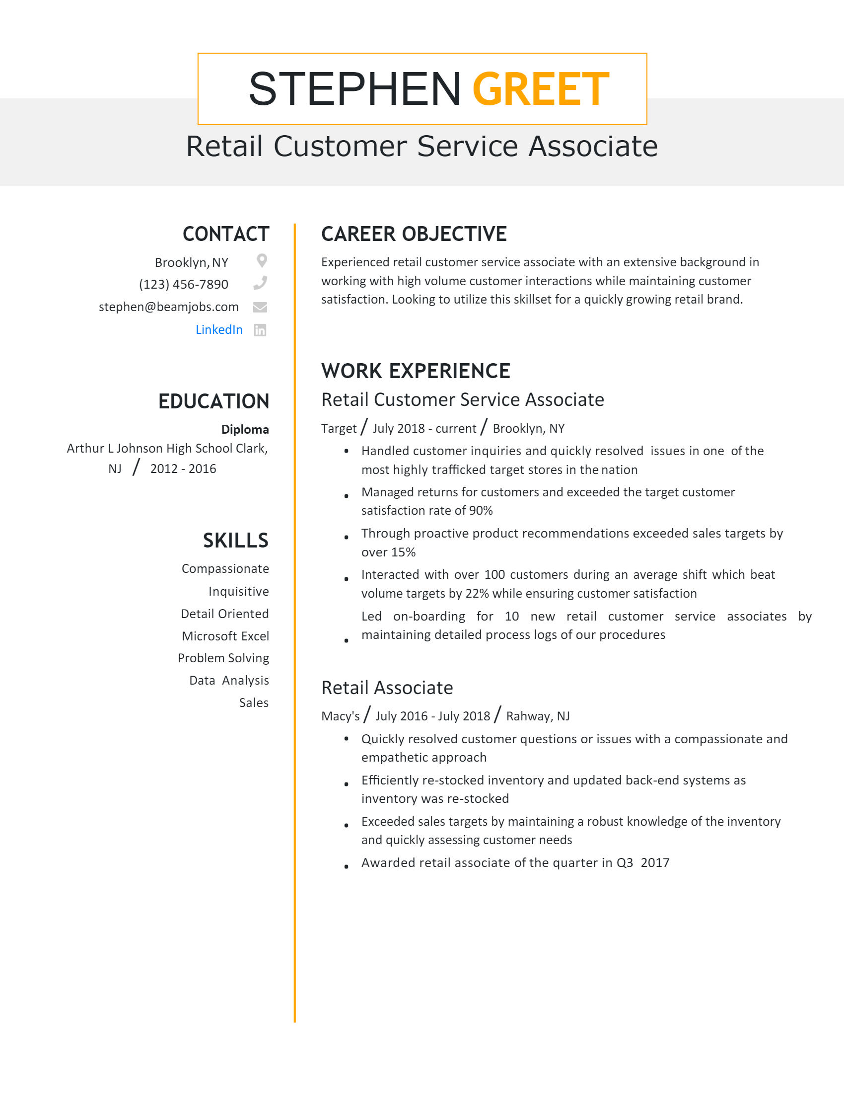 Crafting the Perfect Retail Resume Customer Service: Tips and Strategies for Success