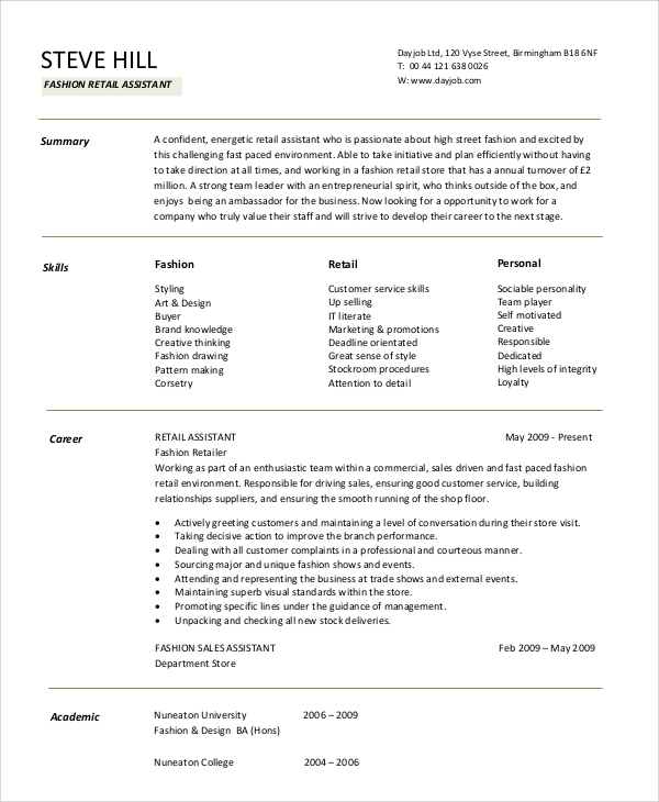 Essential Retail Resume Examples Objective to Stand Out in Your Job Application