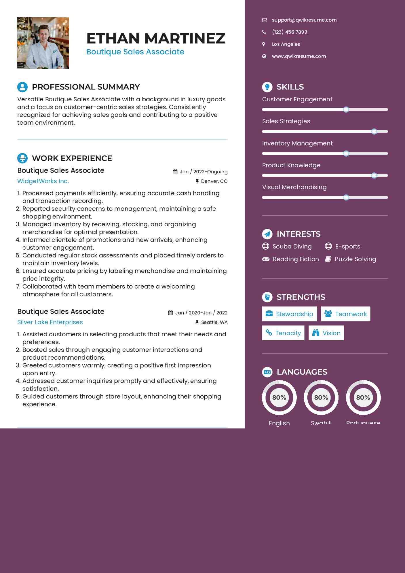 Crafting the Perfect Sales Associate Boutique Resume: Tips and Examples