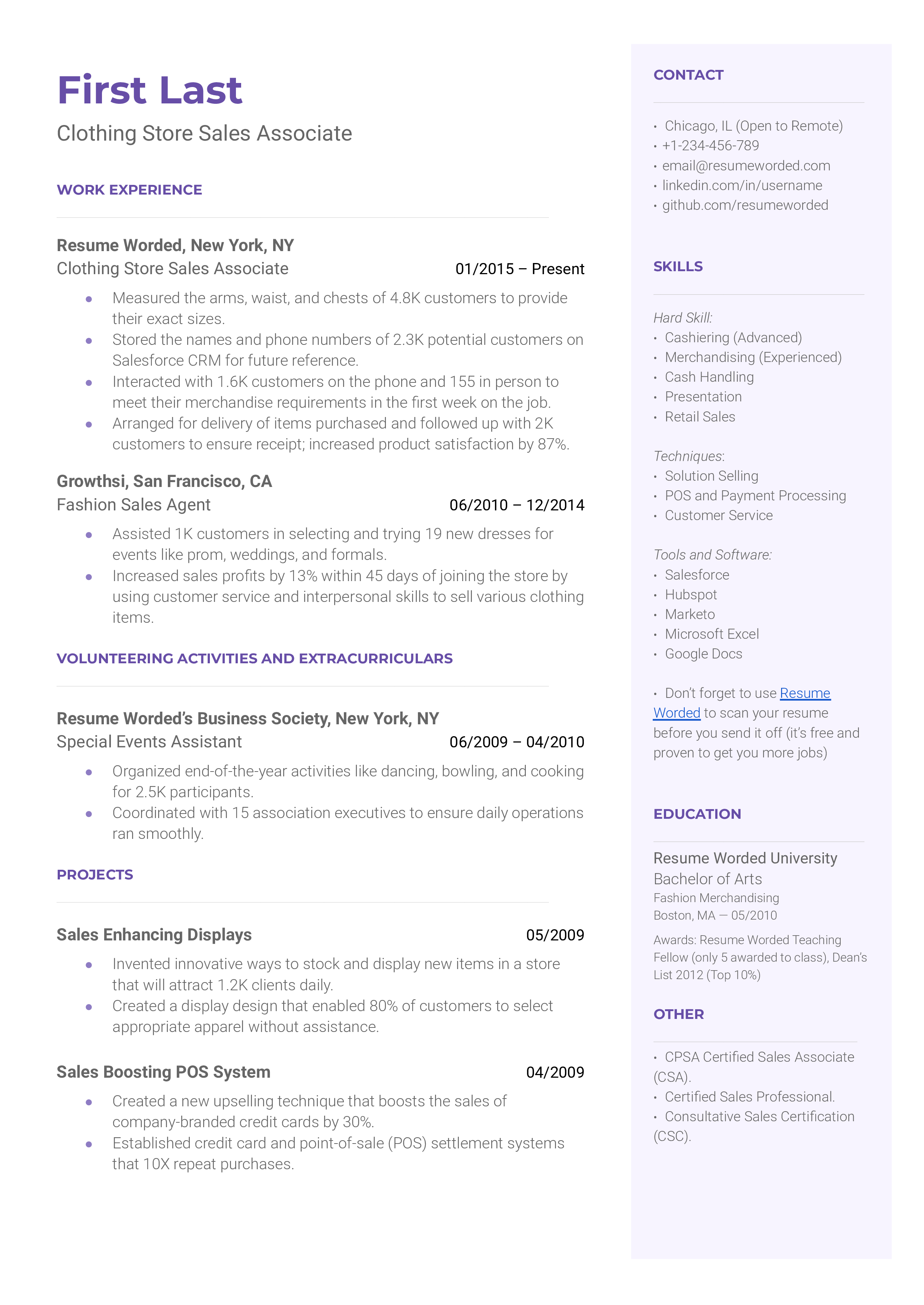 Crafting the Perfect Sales Associate Resume For Clothing Store Success
