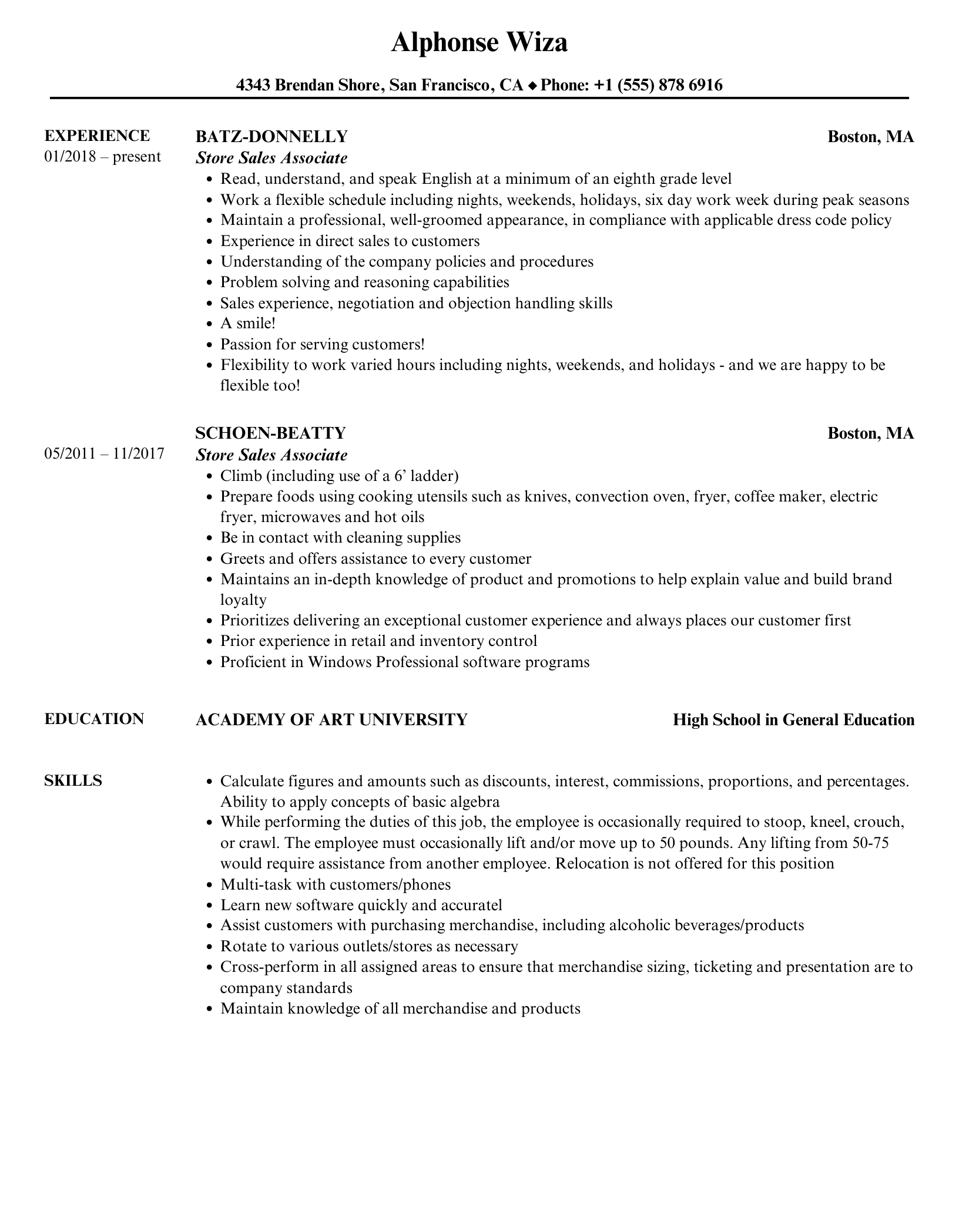 Essential Tips for Crafting an Impressive Sales Associate Resume For Department Stores