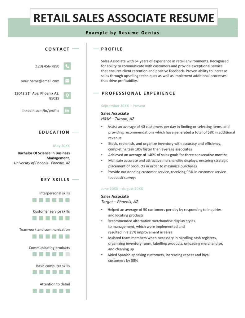 Essential Tips for Crafting a Winning Sales Associate Resume For Retail