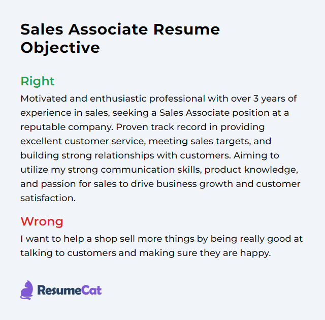 Effective Sales Associate Resume Objective Examples to Land Your Dream Job
