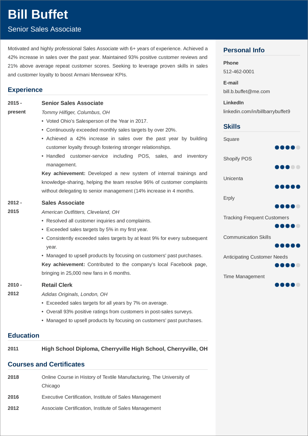 Comprehensive Guide to Crafting a Winning Sales Associate Resume Overview