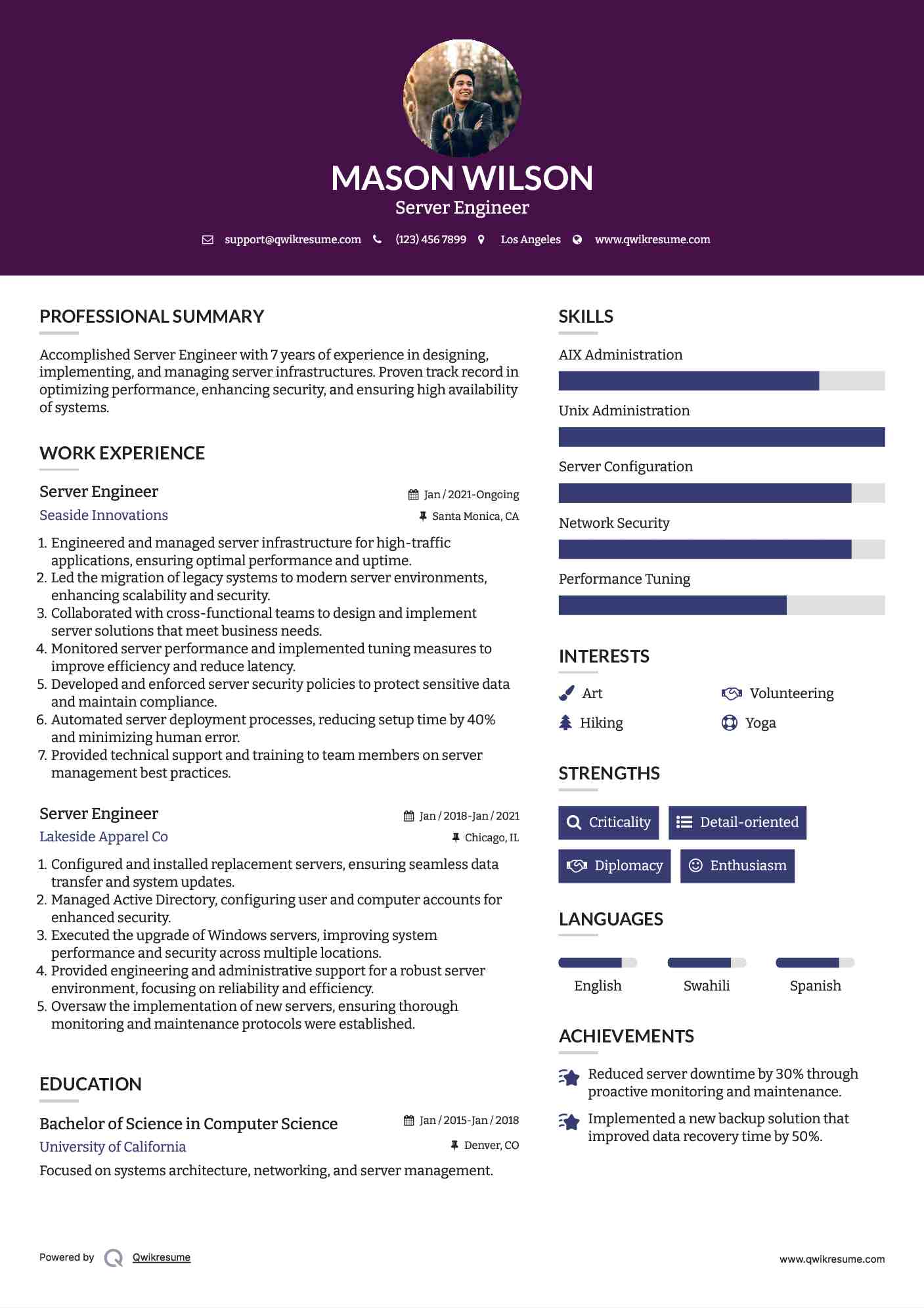 Essential Tips for Crafting Your Server Engineer Resume Format