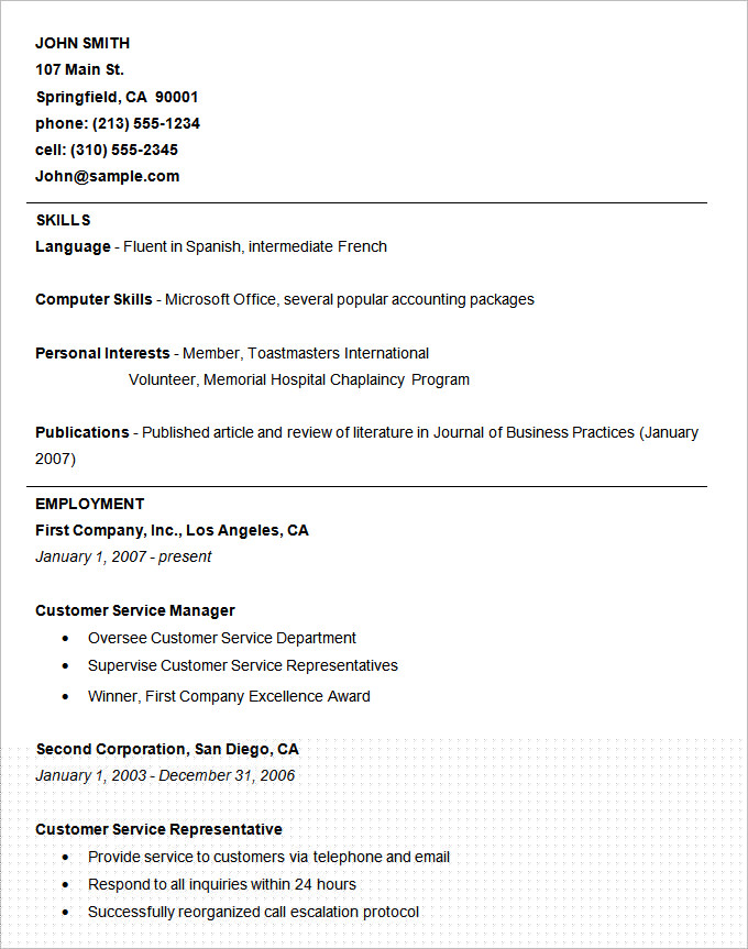 Unlock Your Job Potential with our Simple Resume Format Download
