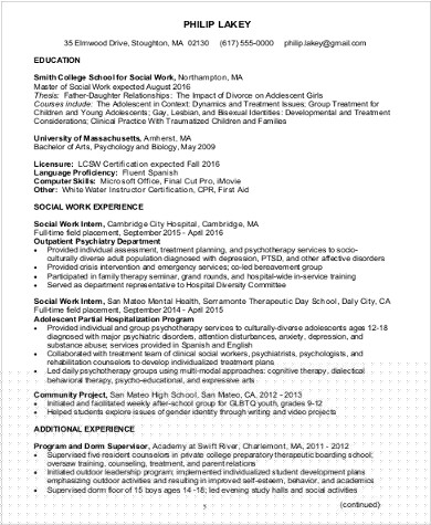 Crafting Your Career: A Comprehensive Guide to the Social Worker Resume Template Microsoft Word