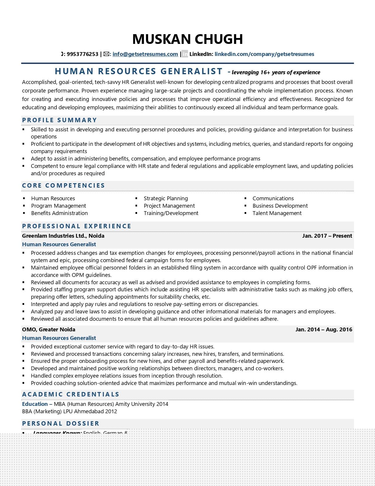 Crafting a Winning Summary For Hr Generalist Resume: Tips and Examples