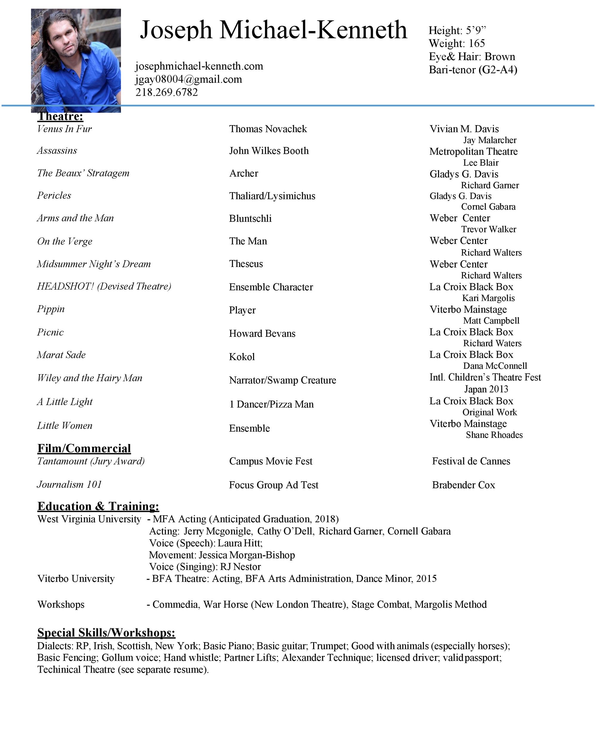 Essential Guide to Crafting Your Theater Acting Resume Template