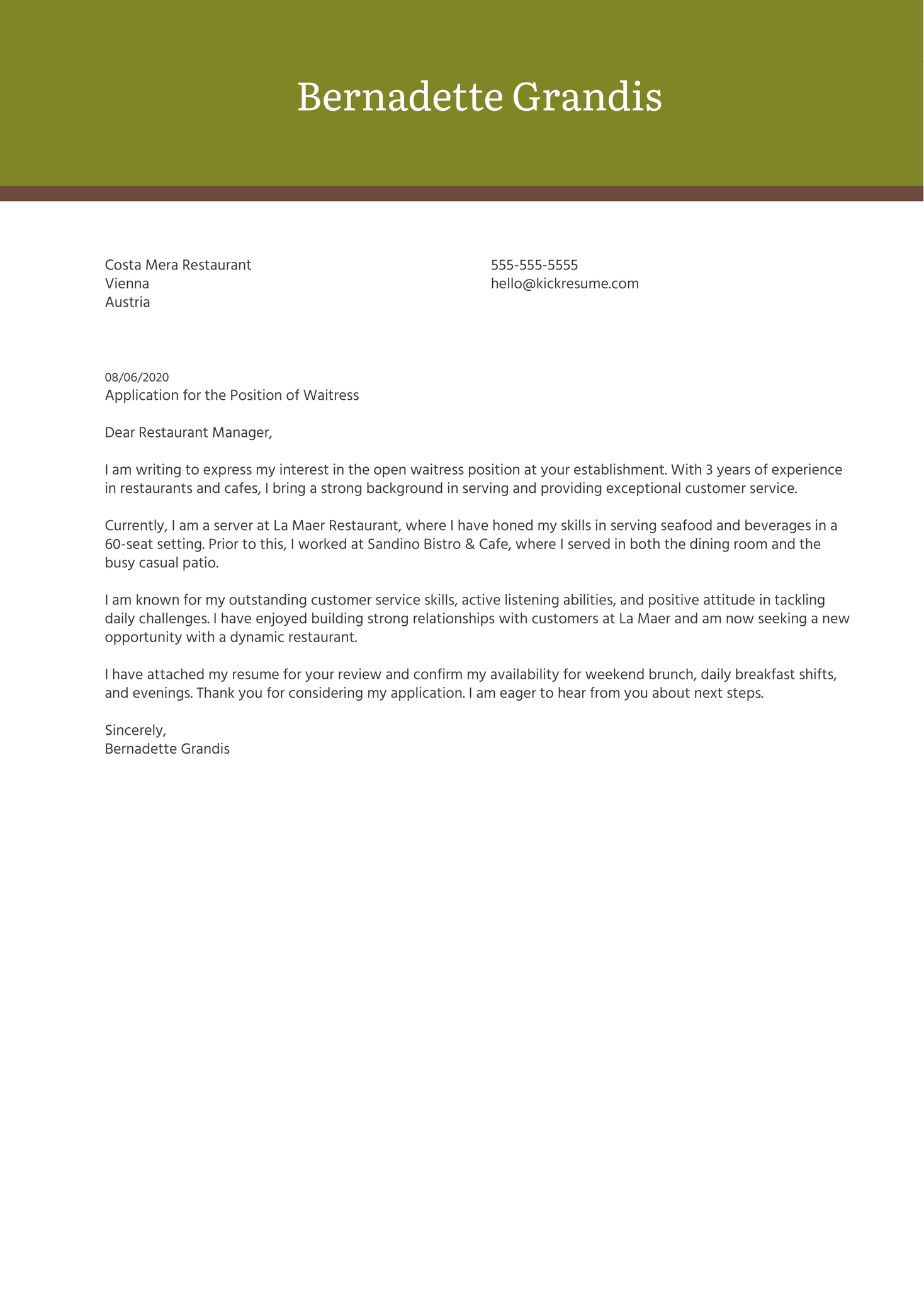 Crafting the Perfect Waitress Resume and Cover Letter: Tips for Success