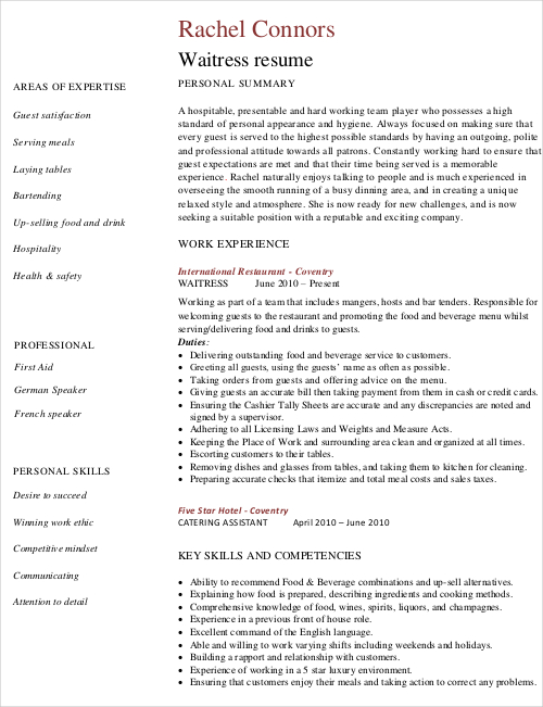 How to Create an Impressive Waitress Resume PDF to Land Your Dream Job